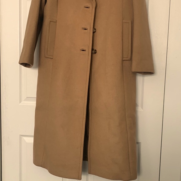Tory Burch Long Wool/Cashmere Camel Coat - Picture 5 of 13